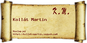 Kollát Martin névjegykártya