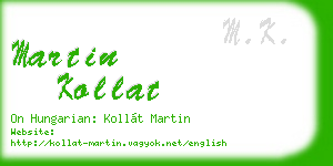 martin kollat business card